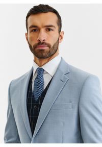 Pako Lorente - PAKO LORENTE – Błękitna marynarka garniturowa o widocznej strukturze. Okazja: na komunię, na ślub cywilny, na wesele. Kolor: niebieski. Materiał: wełna. Styl: elegancki #1