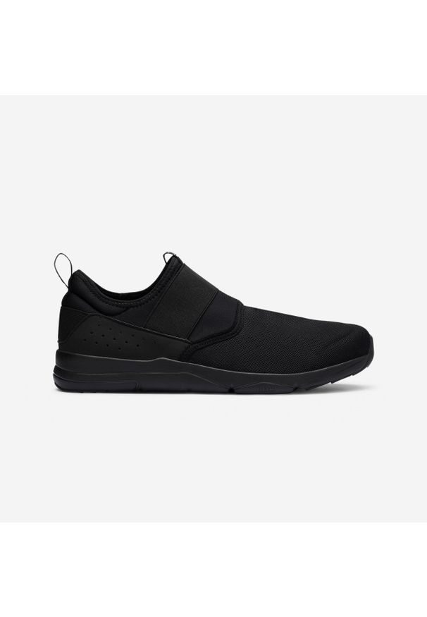 Decathlon - Buty do chodzenia męskie Newfeel PW 160 Slip-On. Zapięcie: bez zapięcia. Kolor: czarny, biały, brązowy, wielokolorowy. Materiał: materiał, kauczuk, tkanina. Sport: turystyka piesza