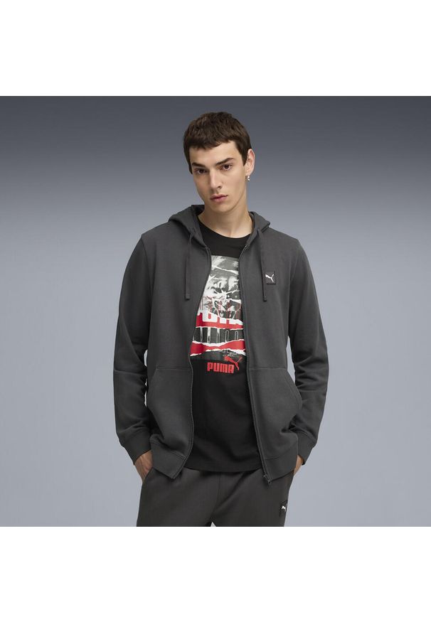 Puma - Męska bluza z kapturem Essentials Elevated PUMA. Typ kołnierza: kaptur. Kolor: szary. Sport: bieganie