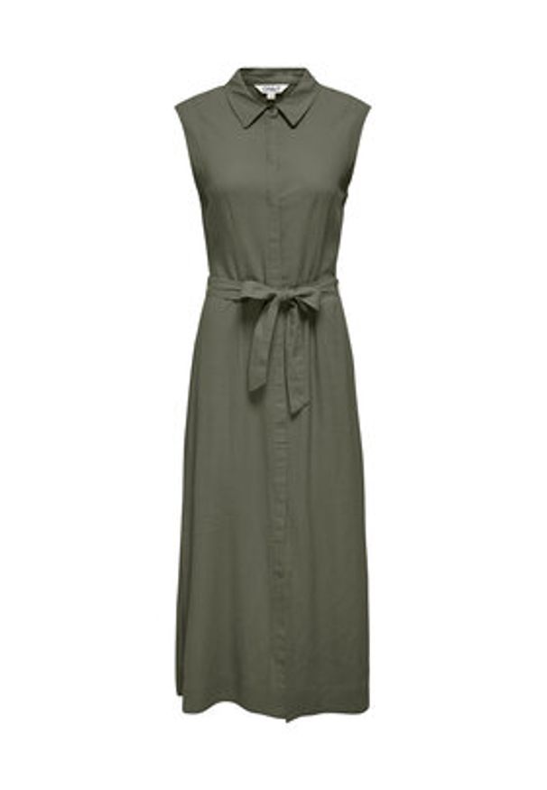 only - ONLY Sukienka koszulowa Goa 15363697 Beżowy Regular Fit. Kolor: beżowy. Materiał: wiskoza. Typ sukienki: koszulowe