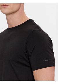 Karl Lagerfeld - KARL LAGERFELD Komplet 2 t-shirtów 765000 500298 Czarny Slim Fit. Typ kołnierza: dekolt w karo. Kolor: czarny. Materiał: bawełna #4