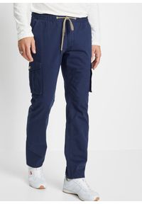 bonprix - Spodnie bojówki Regular Fit Straight. Kolor: niebieski #1