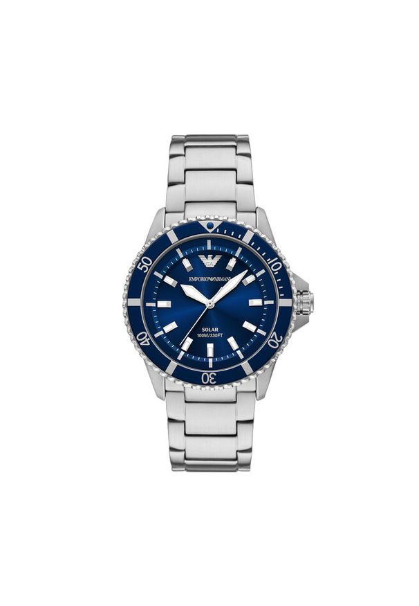 Zegarek Emporio Armani. Kolor: srebrny