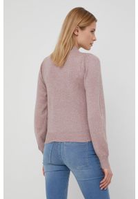 JDY sweter damski kolor różowy lekki. Okazja: na co dzień. Kolor: różowy. Materiał: dzianina. Długość rękawa: długi rękaw. Długość: długie. Wzór: melanż. Styl: casual #3