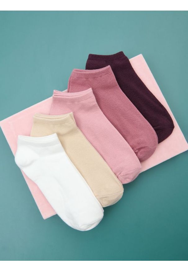 Sinsay - Skarpetki stopki 5 pack - wielobarwny
