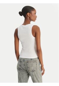 Juicy Couture Top Gothic Crown JCBLV126807 Biały Slim Fit. Kolor: biały. Materiał: bawełna #2