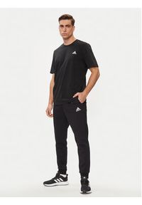 Adidas - adidas T-Shirt Essentials Single Jersey Embroidered Small Logo T-Shirt IC9282 Czarny Regular Fit. Kolor: czarny. Materiał: bawełna