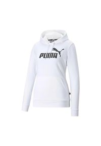 Puma - Damska Bluza Z Kapturem Z Logo Essentials. Typ kołnierza: kaptur. Kolor: biały