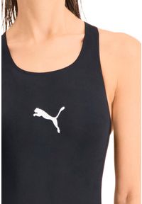 Strój kąpielowy damski Puma, Racerback, czarny. Kolor: czarny. Materiał: poliester