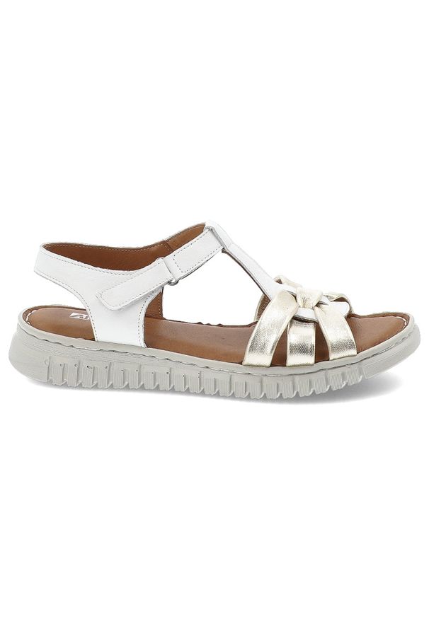 Białe Sandały Artiker Modne Obuwie Damskie. Okazja: na co dzień. Kolor: biały. Materiał: skóra. Sezon: lato. Styl: casual, elegancki