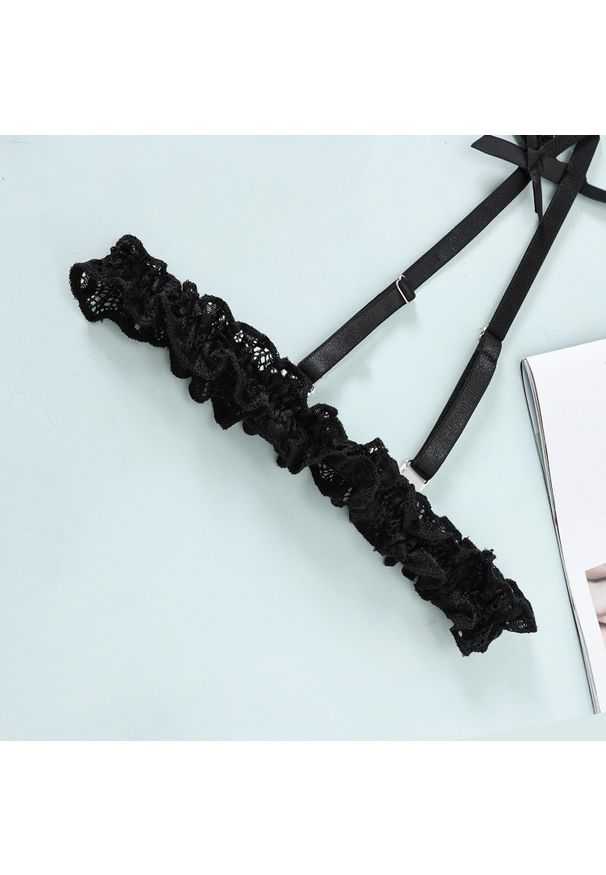 Intica - Gorsetowy zestaw bielizny z delikatnych materiałów Zephirine. Kolor: czarny. Materiał: materiał