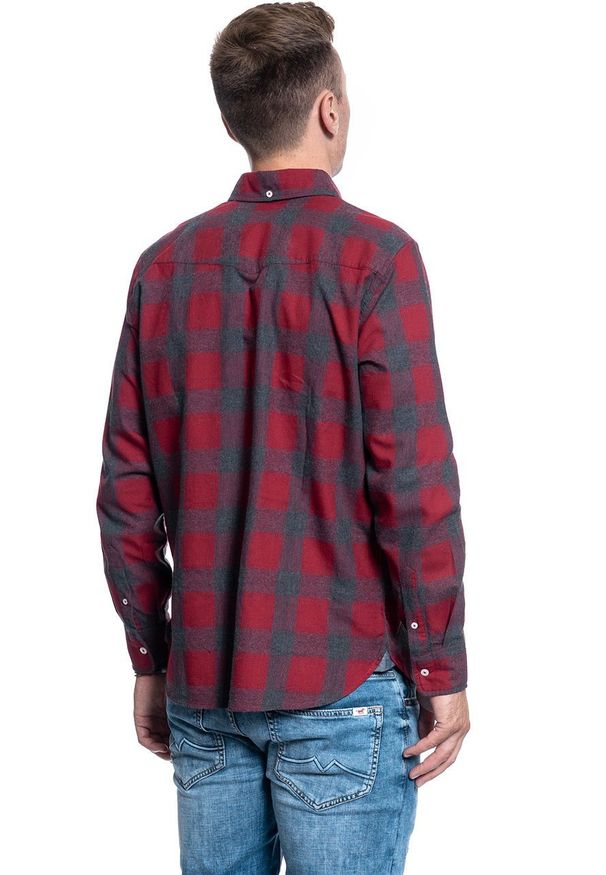 Mustang - MĘSKA KOSZULA MATERIAŁOWA MUSTANG CASPER MG FLANNEL 1009908 11798. Materiał: materiał