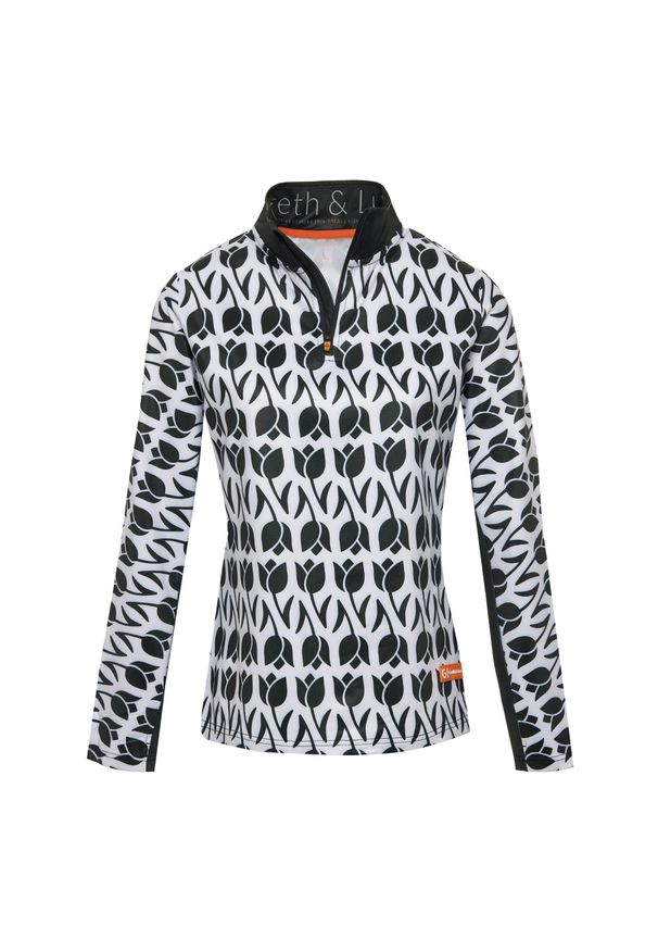 GARETH & LUCAS - Bluza narciarska Damska Gareth & Lucas The One Hundred and Seventeen. Kolor: czarny, biały, wielokolorowy. Materiał: poliester, elastan. Sezon: zima. Sport: narciarstwo