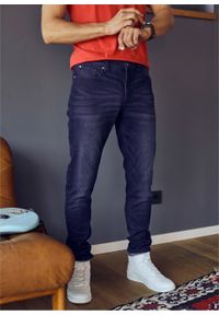 Dżinsy ze stretchem Skinny Fit Straight, średnia wysokość stanu bonprix niebieski denim. Kolor: niebieski #7