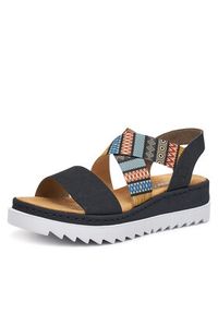 Rieker Sandały CEO-V44G8-14 Granatowy. Kolor: niebieski. Materiał: materiał #5