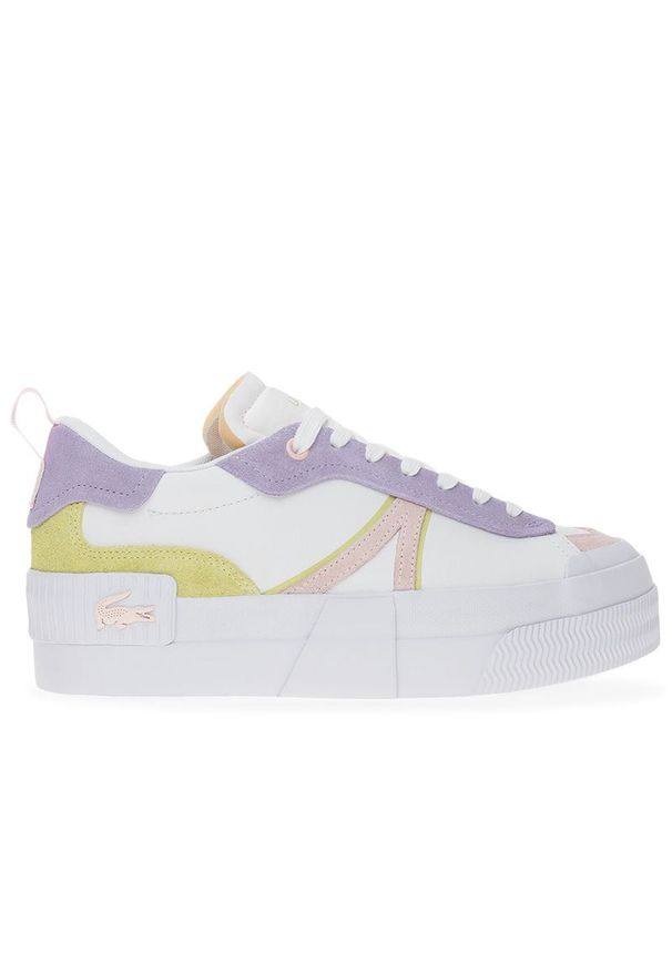 Buty Lacoste L004 Platform 124 2 CFA 747CFA0002-B53 - multikolor. Kolor: wielokolorowy. Materiał: guma, poliester, syntetyk, zamsz, skóra, tkanina. Szerokość cholewki: normalna. Obcas: na platformie