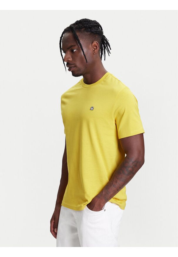 United Colors of Benetton - United Colors Of Benetton T-Shirt 3MI5J1AF7 Żółty Regular Fit. Kolor: żółty. Materiał: bawełna