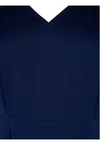 Zizzi Sukienka koktajlowa M58841A Niebieski Regular Fit. Kolor: niebieski. Styl: wizytowy