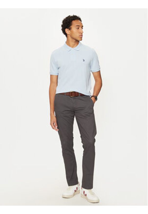 U.S. Polo Assn. Chinosy MUP3346 Szary Slim Fit. Kolor: szary. Materiał: bawełna