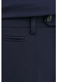 Lindbergh spodnie męskie kolor granatowy dopasowane. Kolor: niebieski. Materiał: tkanina, włókno. Wzór: gładki #2