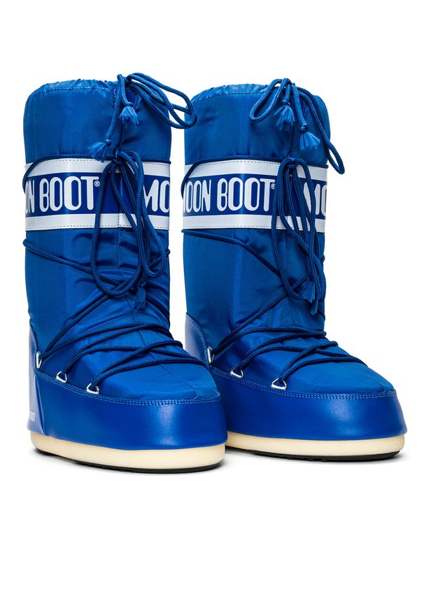 Śniegowce damskie niebieskie Moon Boot Nylon Electric Blue. Kolor: niebieski. Materiał: nylon. Sezon: lato, zima