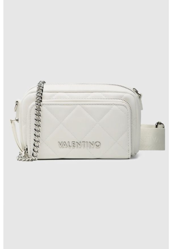Valentino by Mario Valentino - VALENTINO Biała pikowana torebka ocarina recycle haversack. Kolor: biały. Materiał: pikowane