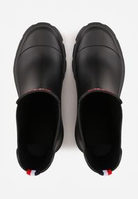 Born2be - Czarne Kalosze o Fasonie Sztybletów na Podeszwie z Bieżnikiem Taylina. Okazja: na co dzień. Kolor: czarny. Materiał: jeans. Styl: casual, elegancki #5