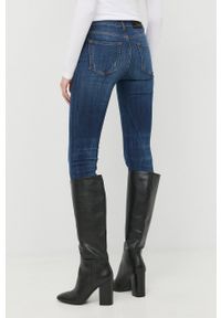 Pinko jeansy damskie high waist. Stan: podwyższony. Kolor: niebieski #2