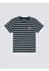 Big-Star - Koszulka chłopięca w paski granatowa Sewer 403. Okazja: na uczelnię, na spacer, na co dzień. Kolor: niebieski. Materiał: jeans, dzianina, skóra. Wzór: paski. Styl: klasyczny, casual