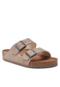 Klapki Birkenstock Arizona Bs 1023036 Gray Taupe. Kolor: beżowy. Materiał: skóra #1