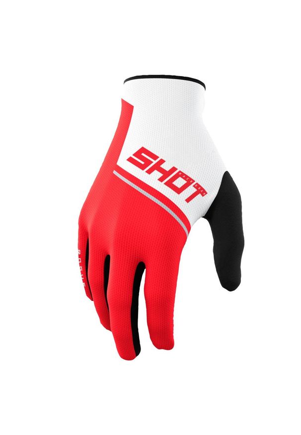 SHOT RACE GEAR - Mężczyźni BMX Rękawice Shot Rogue Revolt 2.0. Kolor: czerwony, czarny, wielokolorowy, biały. Sport: kolarstwo