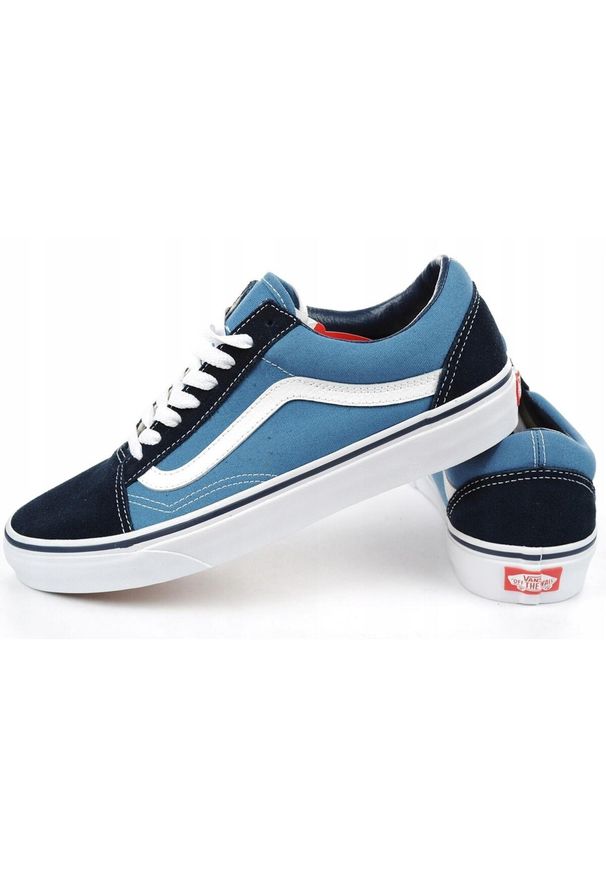 Buty trampki sportowe męskie Vans Old Skool. Kolor: wielokolorowy, niebieski, czarny. Materiał: materiał, skóra, tkanina. Szerokość cholewki: normalna. Styl: sportowy