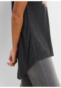 bonprix - T-shirt z miękkiej mieszanki wiskozy. Kolor: czarny. Materiał: materiał, wiskoza. Długość: długie #2