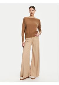 Marella Sweter Spider 2523366354 Brązowy Oversize. Kolor: brązowy. Materiał: syntetyk