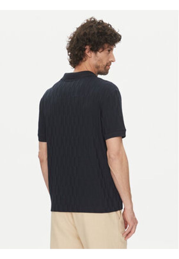 Marciano Guess Polo 5GHP03 6326A Granatowy Regular Fit. Typ kołnierza: polo. Kolor: niebieski. Materiał: syntetyk