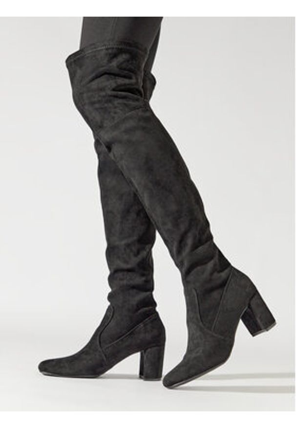 Jenny Fairy Kozaki LS5788-01 Czarny. Kolor: czarny. Materiał: materiał