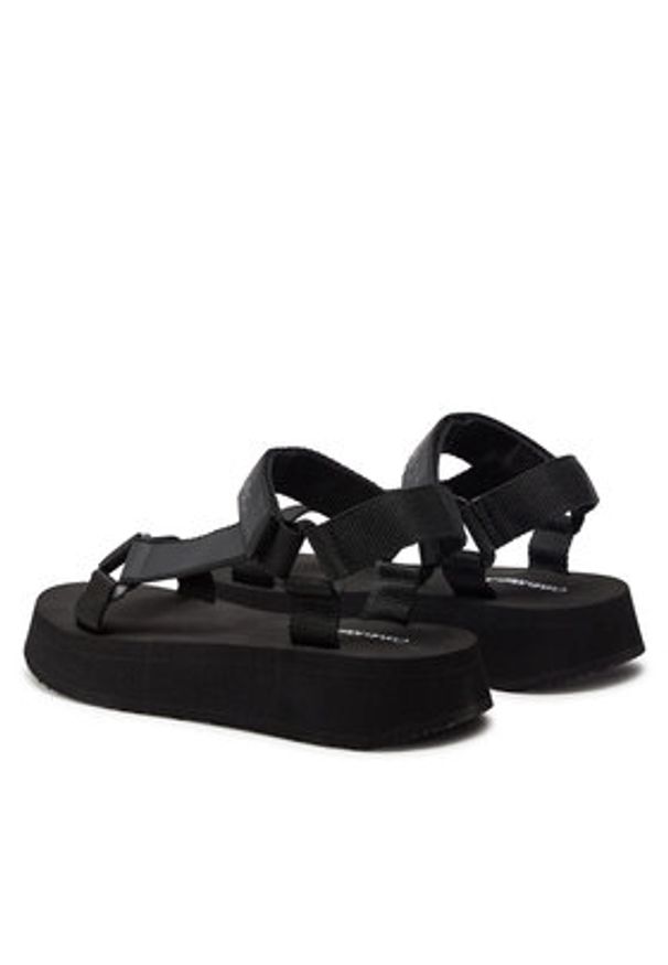 Calvin Klein Jeans Sandały Sandal Velcro Webbing Dc YW0YW01353 Czarny. Kolor: czarny. Materiał: materiał
