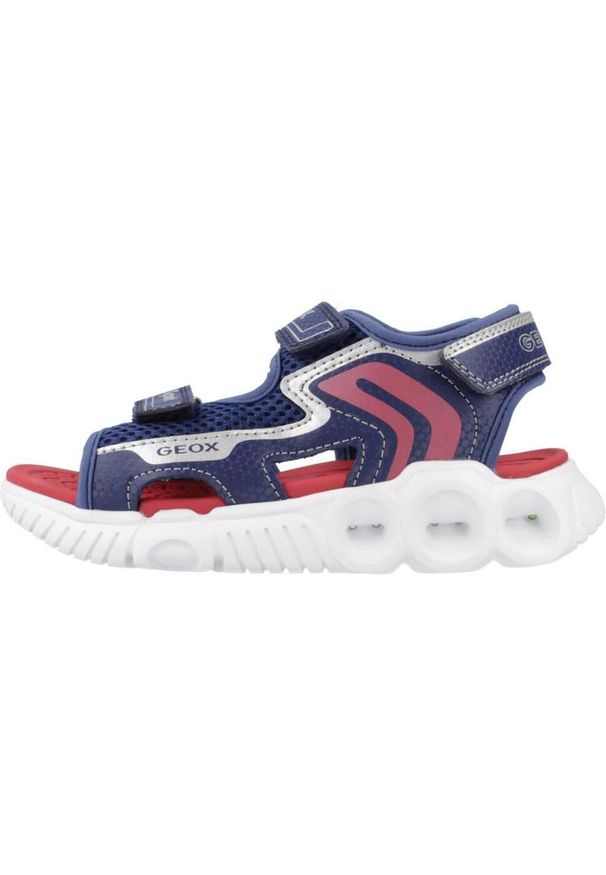 Geox - Sandały GEOX J SANDAL WROOM BOY Niebieski. Kolor: niebieski. Materiał: syntetyk, tkanina. Sezon: lato