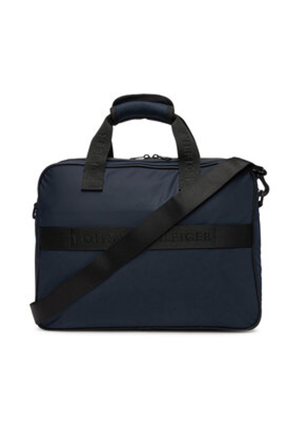 TOMMY HILFIGER - Tommy Hilfiger Torba na laptopa Th Repreve Computer Bag AM0AM13466 Granatowy. Kolor: niebieski. Materiał: materiał