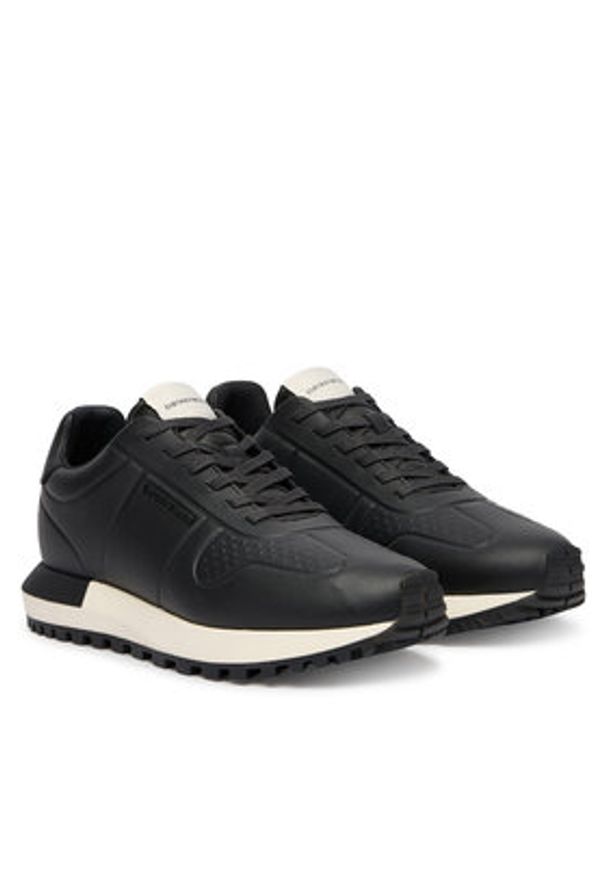 Emporio Armani Sneakersy EM003740 AF19726 MC005 Czarny. Kolor: czarny. Materiał: skóra