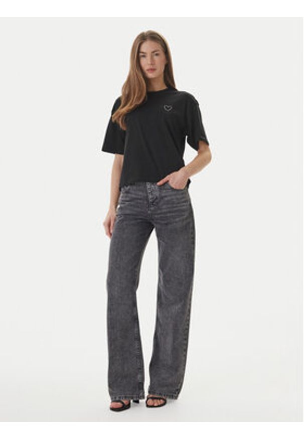 only - ONLY T-Shirt Rhine 15368901 Czarny Boxy Fit. Kolor: czarny. Materiał: bawełna