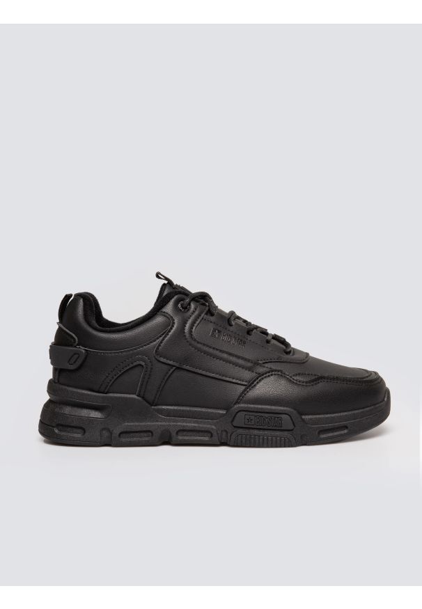Big-Star - Sneakersy męskie czarne OO174584 906. Okazja: na co dzień. Nosek buta: okrągły. Kolor: czarny. Materiał: skóra ekologiczna, jeans