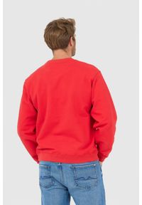 Kenzo - KENZO Czerwona bluza męska z aplikacją z logo. Kolor: czerwony. Wzór: aplikacja #4