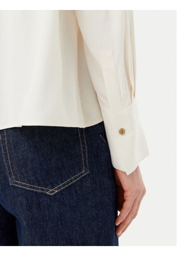 TOMMY HILFIGER - Tommy Hilfiger Bluzka WW0WW44049 Écru Regular Fit. Materiał: wiskoza