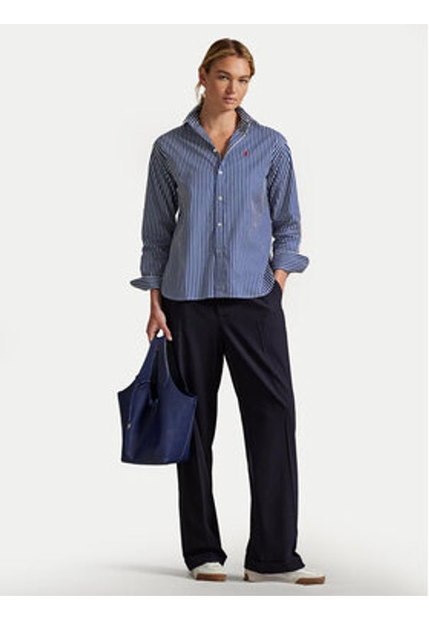 Polo Ralph Lauren Koszula 211910743032 Niebieski Regular Fit. Typ kołnierza: polo. Kolor: niebieski. Materiał: bawełna