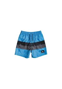 Spodenki kąpielowe dla dzieci Quiksilver Word Block Volley. Kolor: niebieski. Materiał: poliester