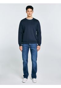 Big-Star - Bluza męska granatowa Marltones 403. Okazja: na co dzień. Kolor: niebieski. Materiał: bawełna, materiał. Styl: casual, sportowy #5