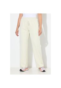 ULLA POPKEN - Damskie Spodnie dresowe funkcjonalne antybakteryjne elastyczny pas. Kolekcja: plus size. Kolor: beżowy. Materiał: materiał, poliester, elastan. Długość: długie #1