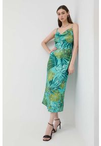 Guess sukienka kolor turkusowy maxi prosta. Okazja: na co dzień. Kolor: turkusowy. Długość rękawa: na ramiączkach. Typ sukienki: proste. Styl: casual. Długość: maxi #3