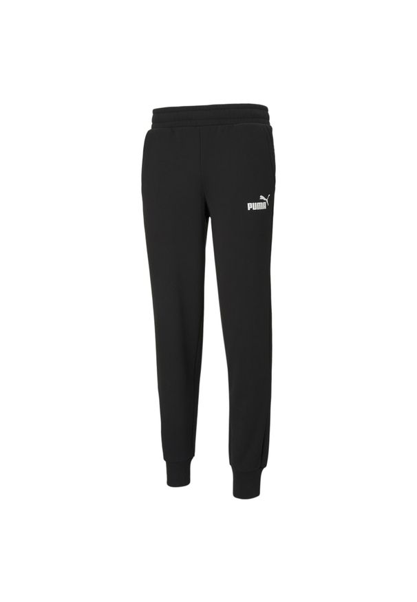 Spodnie treningowe męskie Puma ESS Logo Pants FL. Kolor: czarny. Materiał: bawełna